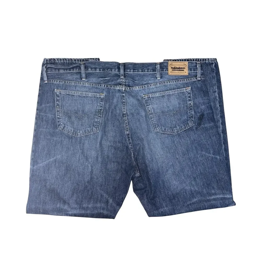 Polo Ralph Lauren Varick Slim Straight Big Tall Jeans 46x32 Patch Graffiti Y2K